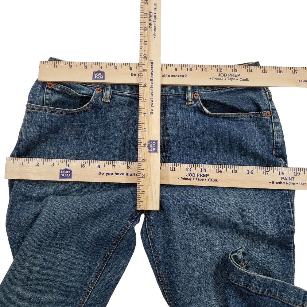 Vtg Gap Boot Cut Capris Jeans 10 Womens Blue Stretch Y2K - Picture 3 of 10